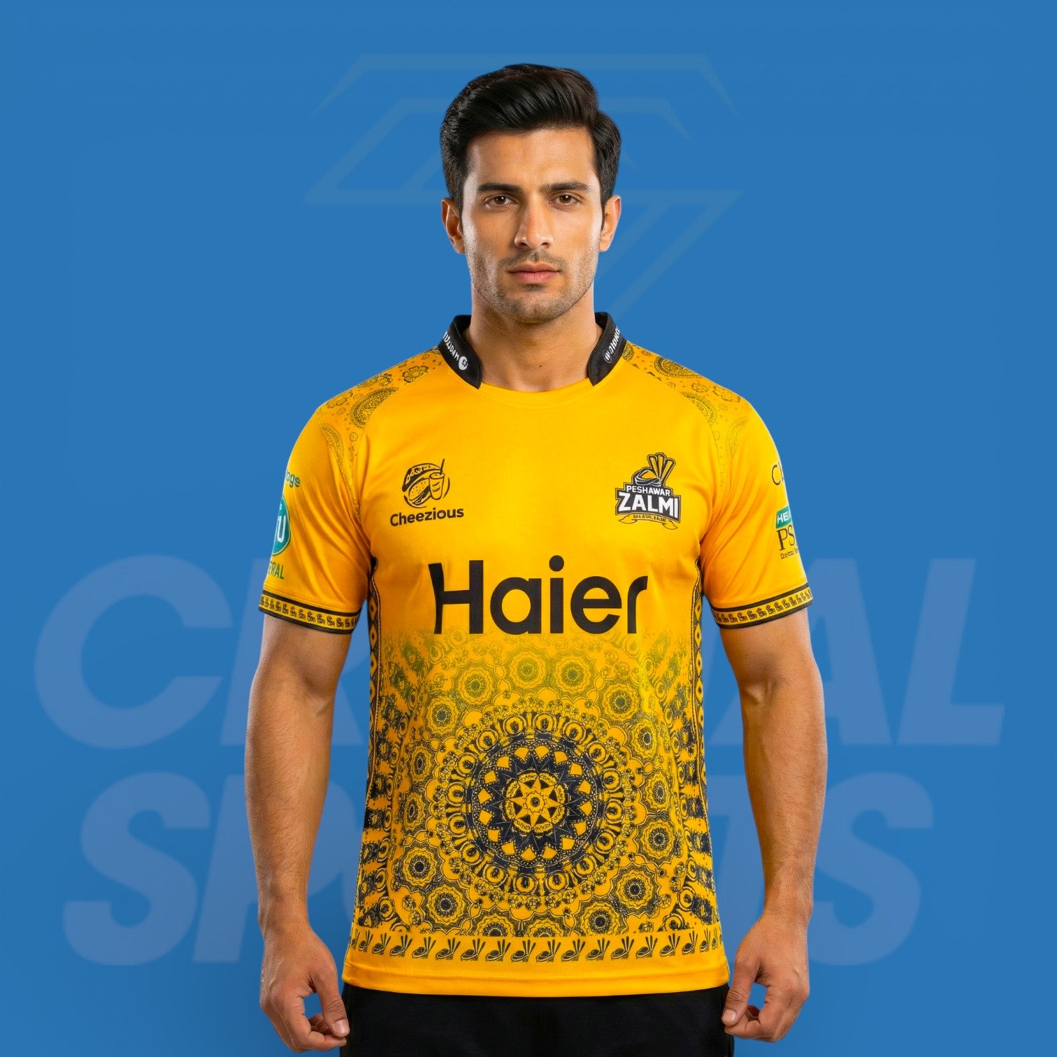 Peshawar Zalmi PSL 2025 Cricket Jersey - Yellow – Crystal Sports