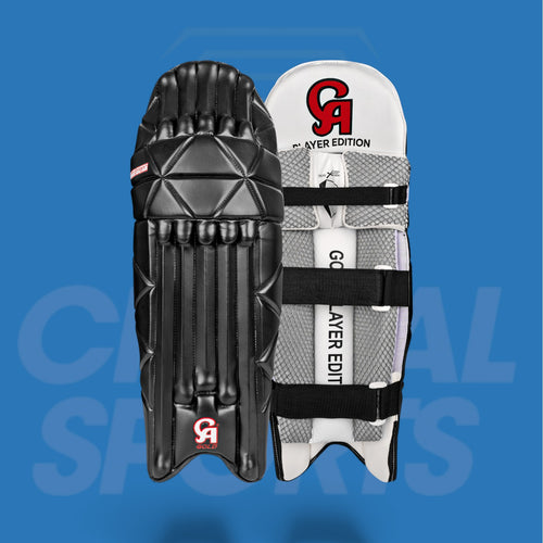 CA Gold Player Edition Cricket Batting Pads - Black