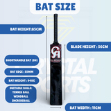 CA Gold NJ-8000 Fibreglass Cricket Bat view 3