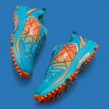 Shine Cricket Shoes - Blue/Orange view 3
