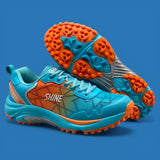 Shine Cricket Shoes - Blue/Orange view 1