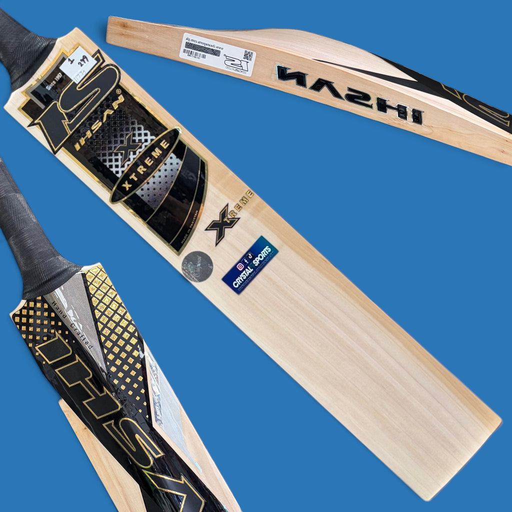 Ihsan Xtreme English willow cricket bat, concave blade with thick edges