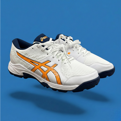 Asics GEL PEAKE 2 Cricket Shoes - White/Orange