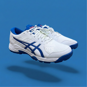 Asics GEL PEAKE 2 Cricket Shoes - White/Blue